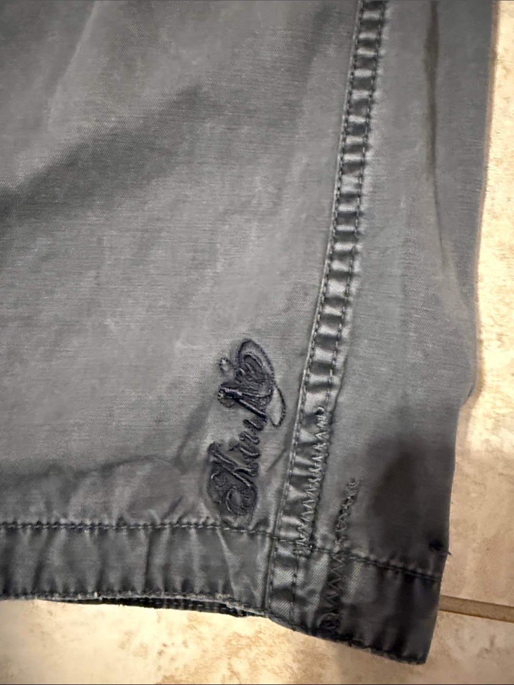 JNCO Style Men's Dark Gray Relaxed Fit Embroidered pants - Picture 6 of 6